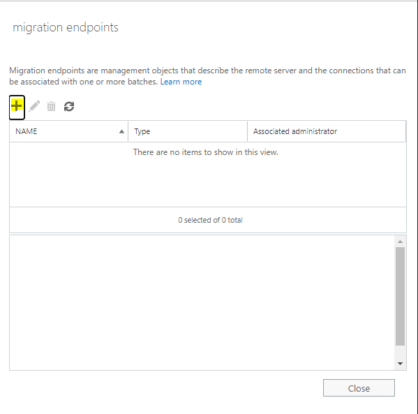 New migration endpoint in exchange online